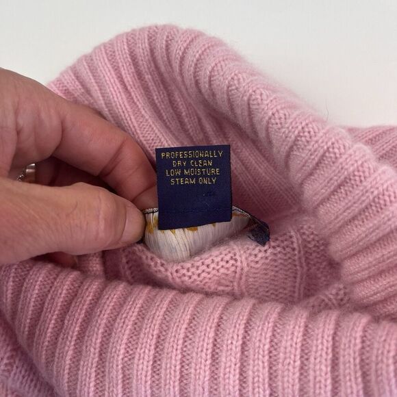Charter Club Cashmere Cable Knit Pullover Sweater XL Pink Quiet Luxury fisherman - Picture 10 of 10